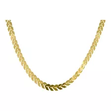 Colar Choker Escama De Peixe Tendência Folheado A Ouro 18k