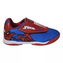 Tenis Chuteira Infantil Spider-man Marvel Indoor Velcro