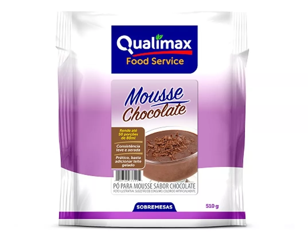 Mousse Chocolate 510g - Qualimax