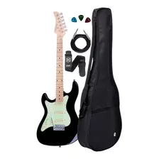 Guitarra Strinberg Sts100bk Canhoto Preto + Kit Capa Cabo