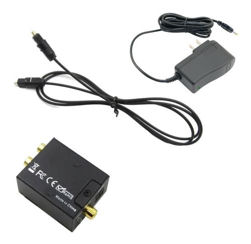 Convertidor De Audio Óptico Digital A Analogico Rca Y Cable