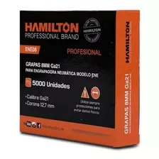 Grapas Grampas Engrampadora Ga21 8 X 12.7mm Hamilton 5000un