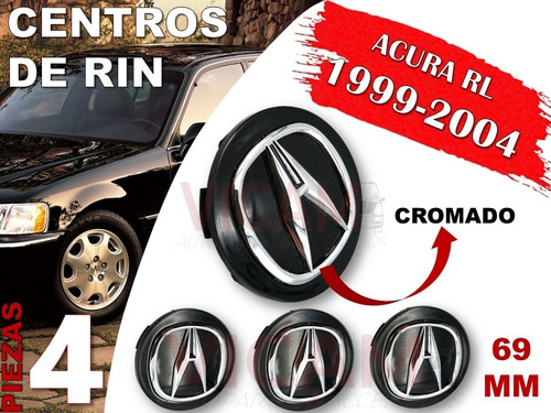 Kit De Centros De Rin Acura Rl 1999-2004 69 Mm (negro) Foto 2