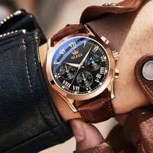 Reloj De Cuarzo Impermeable Olevs Top Brand Para Hombre, De Negocios