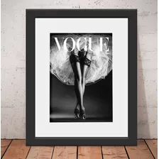 Quadro Revista Vogue Fashion 56x46cm Vidro + Paspatur U3180