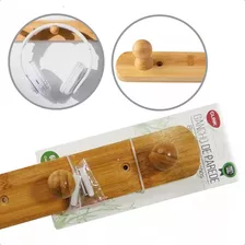 Cabide Gancho De Parede Feito De Bambu Para Pendurar Itens