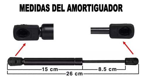 01-05 Pontiac Aztek Amortiguadores Cajuela Puerta Baja 2 Pzs Foto 2