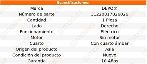 Faro Der Elctrico S/motor C/cto mbar Trafic 07/14 Foto 4