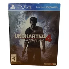 Jogo Uncharted 4 De Ps4 Mídia Física Capa De Papelão