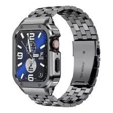 Pulseira De Aço Inoxidável+estojo Para Apple Watch Band Seri