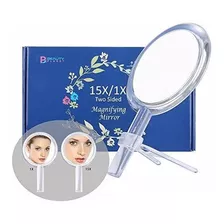 Beauty Planet 6 Inch 15x Magnifying Mirror, Two Sided Mirror