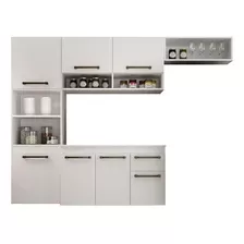 Cozinha Compacta Suspensa 6 Portas Liz Chf Branco