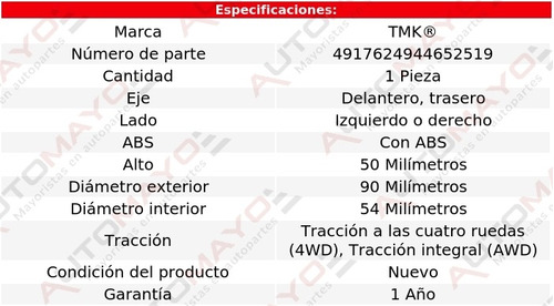 1 - Balero Rueda Doble Del O Tras Tmk Ml350 V6 3.5l 06-12 Foto 2