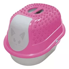 Caixa De Areia Banheiro Fechado Para Gato Cat Toalete Rosa