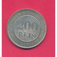 Moeda Brasil 200 Réis República Níquel - 1889 