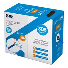 Cabo Cftv Full Hd 305m 04 Pares Azul - Pro Eletronic