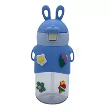 Garrafa Infantil Com Alça Coelhinho Adesivos 600ml Temática