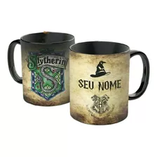 Caneca Mágica Harry Potter. Personalize Casa E Nome