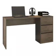 Mesa Para Computador 3 Gavetas 5105r Mocaccino Rústico