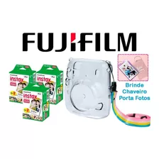 Filme Fujifilm Instax 60 Poses Case Crystal Mini 11 Brinde