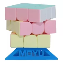 Cubo Mágico 3x3 Pastel 3x3x3 Moyu Profesional Soporte Regalo