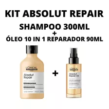 Kit Absolut Repair Loreal Shampoo 300ml + Óleo 10 In 1 90ml 