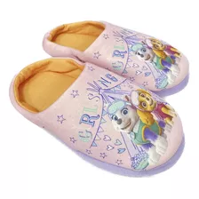 Pantufla Infantil Paw Patrol Oficial Talle 23 Al 28 Felpa