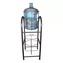 Dispensador Agua Porta Garrafón Doble De Acero Negro O Cromo