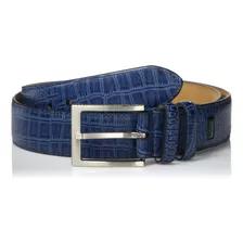 Greg Norman Cinturón De Cocodrilo Para Hombre, Azul