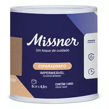 Esparadrapo Impermeável Bege Missner Rolo 5cmx 4,5m 6un