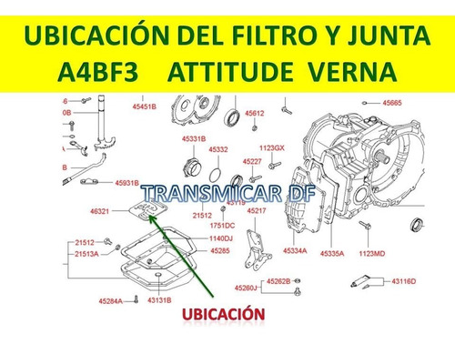 Filtro A4bf3 Attitude Verna Transmision Automatica Foto 3