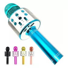 Microfone Karaoke Bluetooth Com Caixa De Som Grava Muda Voz