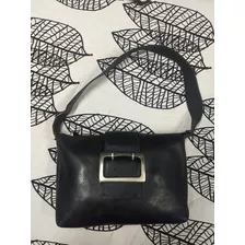 Cartera De Cuero Vintage Negra 