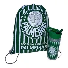 Garrafa Palmeiras 450ml Plástica Com Mochila Tipo Saco