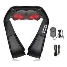 Masajeador De Cuello Troter Cervical Shiatsu 8 Nodos Lumbar Espalda Color Negro Newtek Portatil Pies Psoas Maquina Masajeadores Corporales Anticelulitis Electrico Terapia Calor Rehablitacion Lesiones