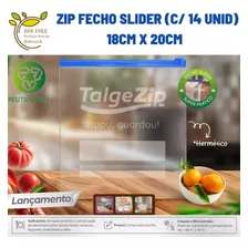 14 Sacos Zip Freezer/microondas C/ Fecho De Correr 18x20
