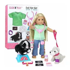 Click N' Play Doll Vet Set Accesorios Para Muñecas Juego De 