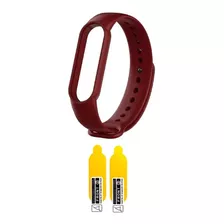 Pulseira P/ Miband 5 E Smartband M5 Silicone + Pelicula