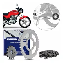 Kit Relação Transmissão Gsr 150i Riffel Titanium Aço 1045