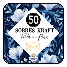 Pedido Especial-50 Invitaciones Sobres-kraft Folder C/pases