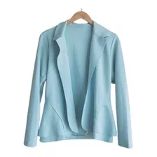 Blazer Feminino Casaco De Neoprene Manga Longa Acinturado