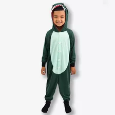 Macacao Kigurumi Infantil Pijama Fantasia Dinossauro