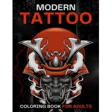  Livro: Livro De Colorir De Tatuagem Moderno Para Adultos: U