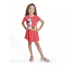 Vestido Infantil Menina Estampa Minnie Mouse