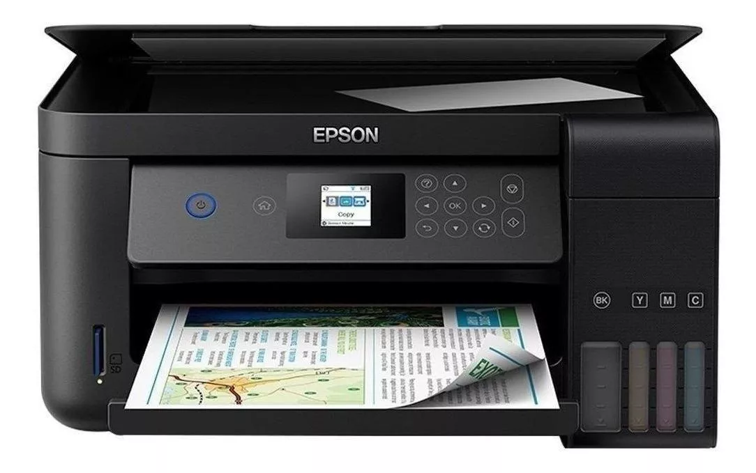Impresora A Color  Multifunción Epson Ecotank L4160 Con Wifi Negra 110v