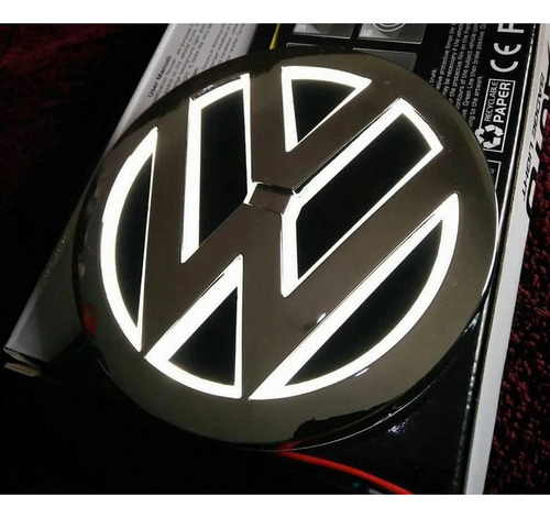 Para Logo Led Volkswagen 3 D Color Blanco Vw 11cm Foto 4