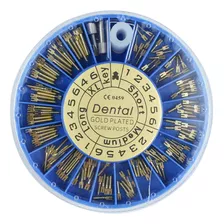 Herramienta Dental Con Poste De Tornillo Chapado En Oro, 120