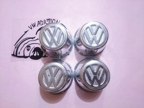 Copa Rin Centro Logo Vw Grabado Vocho Aluminio 4piezas Vw Foto 4