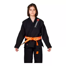 Kimono Jiu-jitsu Infantil Koral Trançado Preto