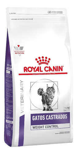 Alimento Royal Canin Veterinary Care Nutrition Feline Gatos Castrados Weight Control Adulto Sabor Mix En Bolsa De 12 kg